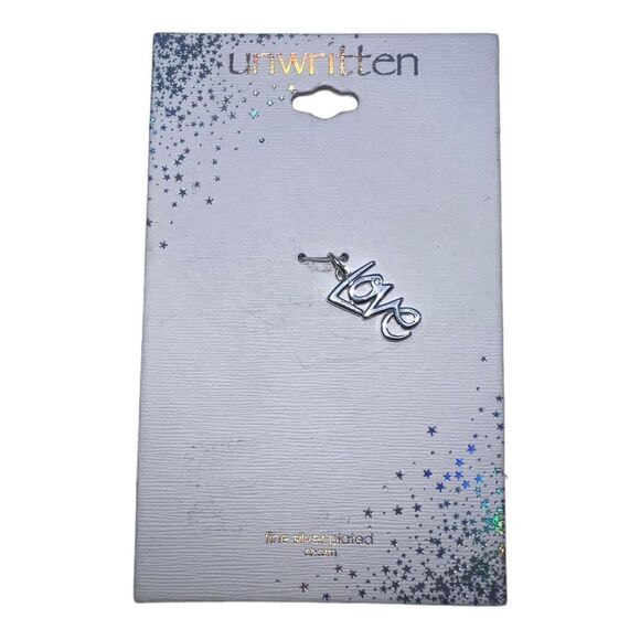 Unwritten Silver Plated Scripted Love Lowercase Charm NWT - Picture 1 of 2